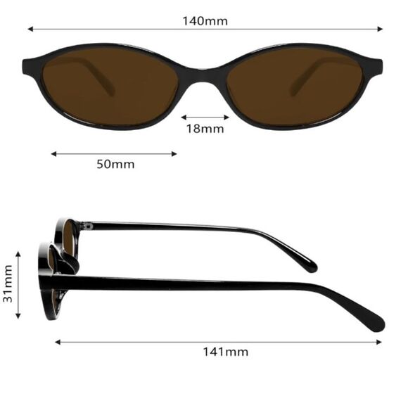 New retro oval sunglasses